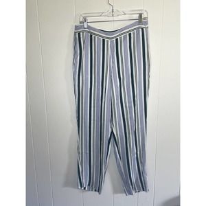 Tory Burch Green and Blue Striped Dress Pants Size 6